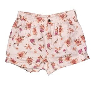 American Eagle Outfitters Floral Print Cuffed High Waisted Mom Shorts Size 6